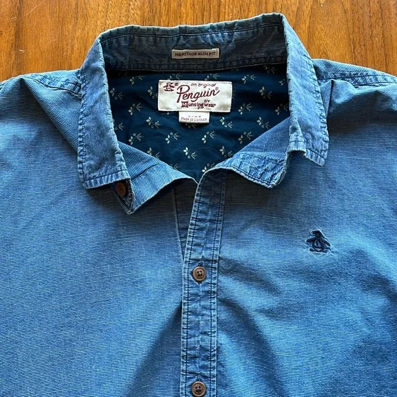 Original Penguin | Shirts | Penguin Heritage Slim Fit Button Down Size  Small | Poshmark